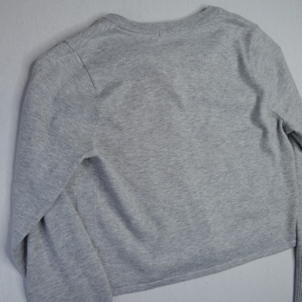 Wild Fable Gray Knit Cardigan Sweater Rose Embroidered Women's Size M - Picture 10 of 10
